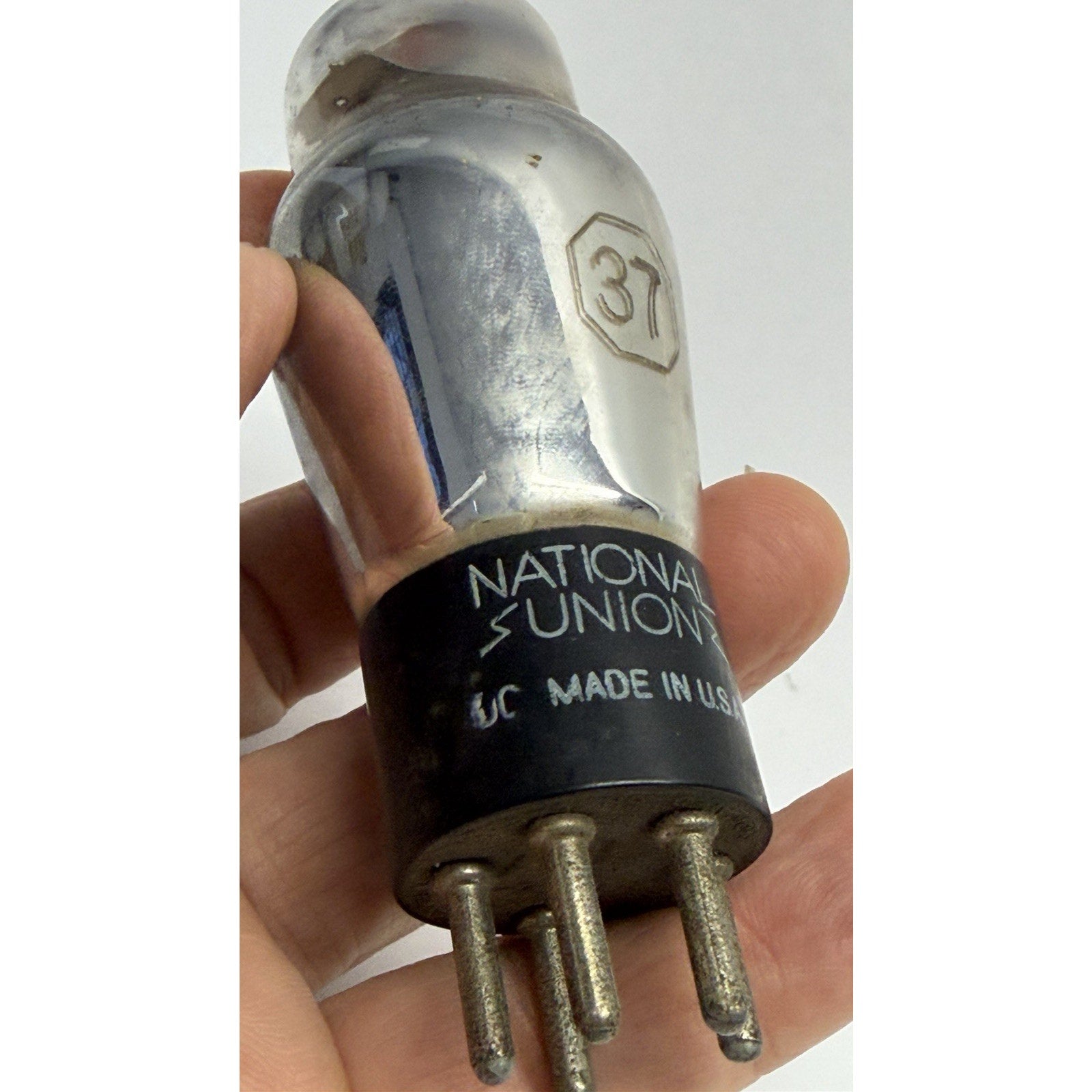 Vintage National Union 37 Vacuum Tube Globe 1930's Triode for AM Radios