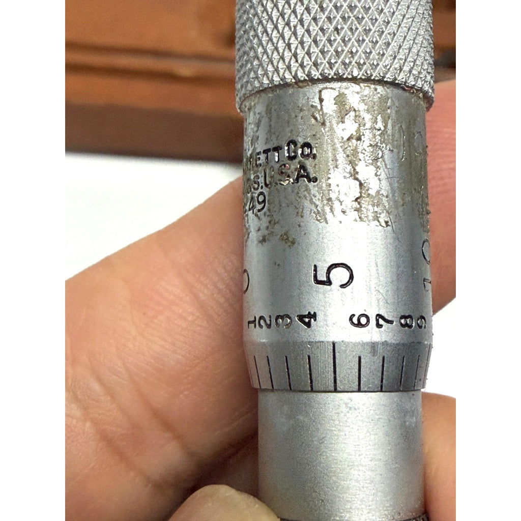 Vintage Starrett No. 449 Blade Depth Micrometer Set w/ Case