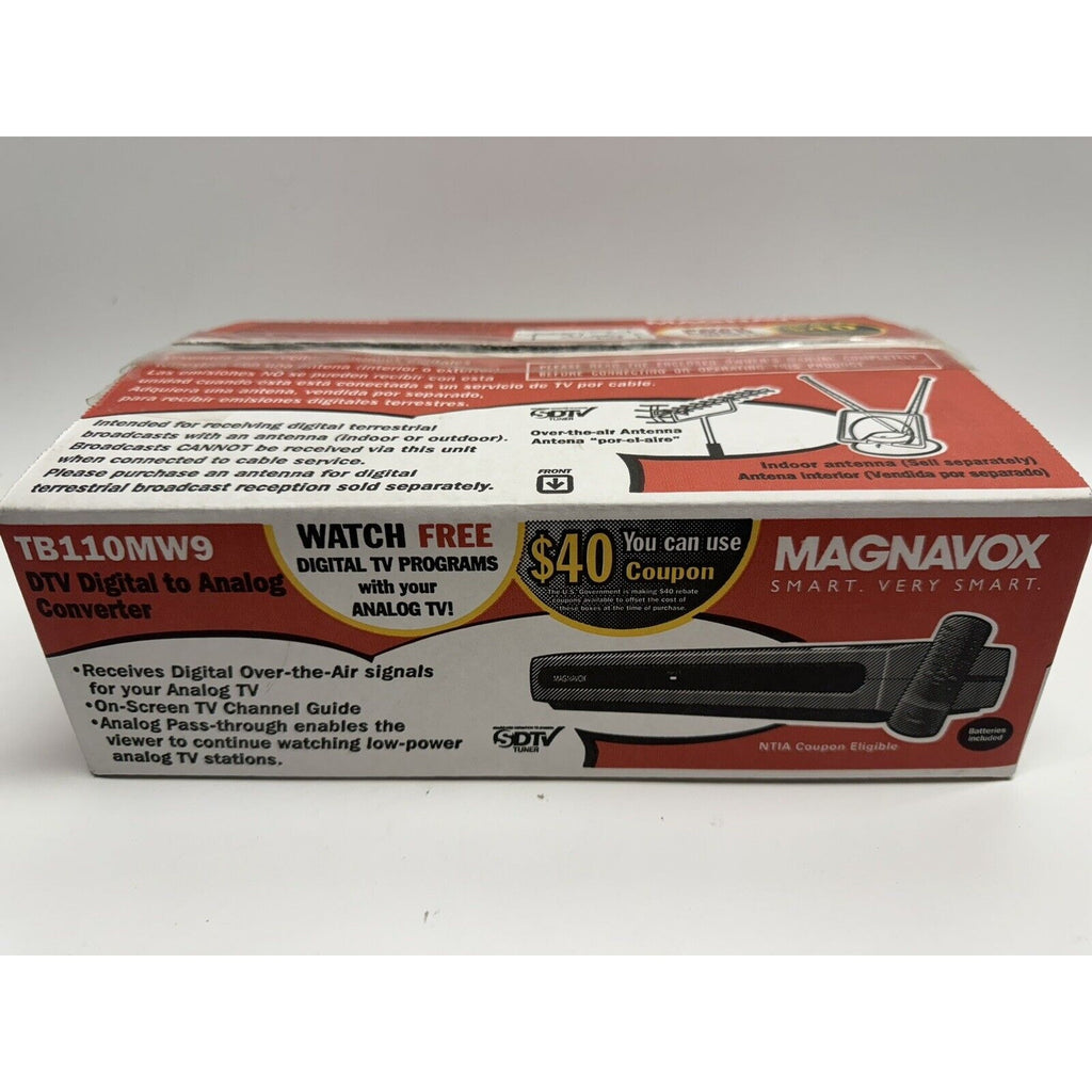 VINTAGE SEALED NEW Magnavox TB110MW9 DTV Digital to Analog Converter