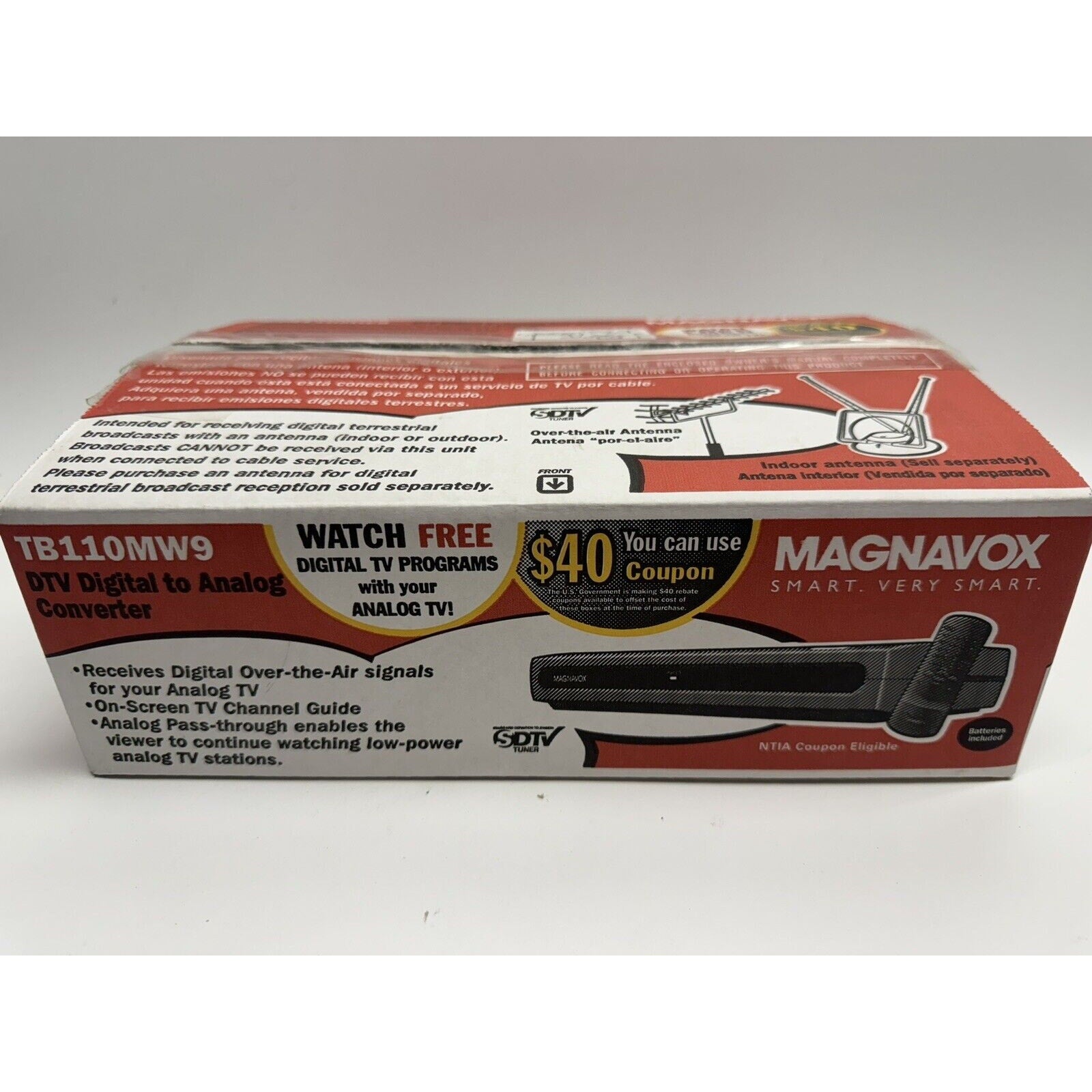 VINTAGE SEALED NEW Magnavox TB110MW9 DTV Digital to Analog Converter
