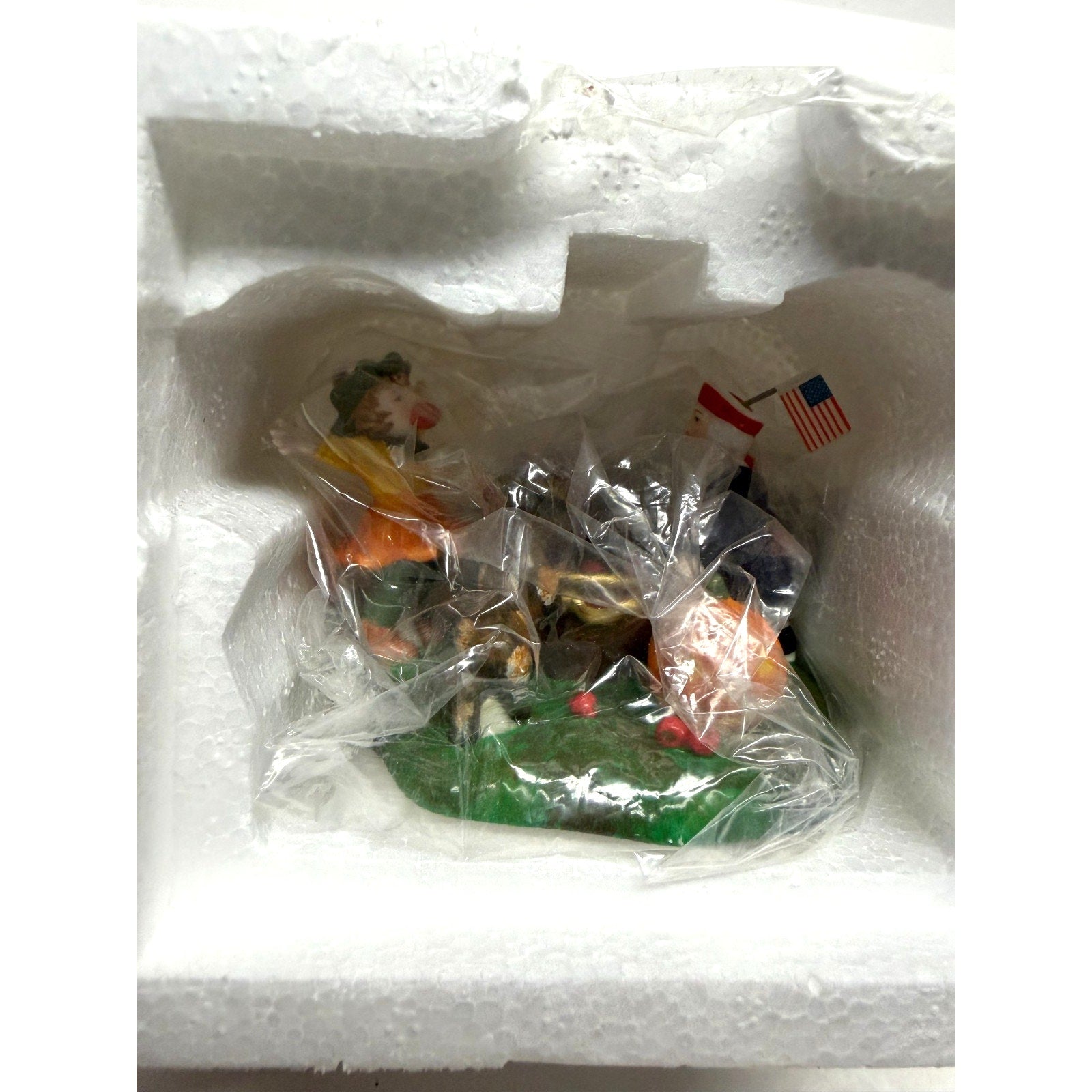 VTG NEW Dept 56 Bobbing For Apples 55185 Halloween Snow Village Ceramic Figurine