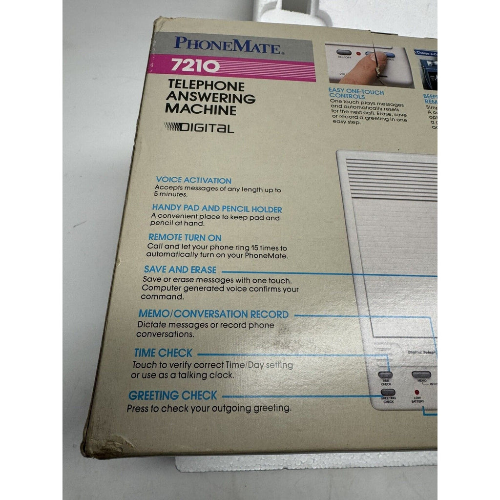 VINTAGE NOS SEALED PHONE MATE TELEPHONE 7210 ANSWERING MACHINE