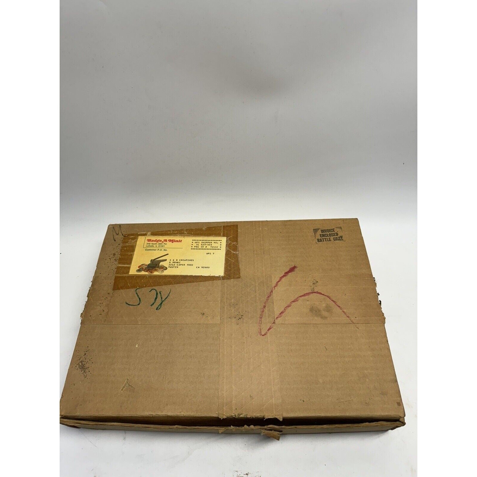 Vintage NOS Badge A Minit Hand Press Button Maker Complete