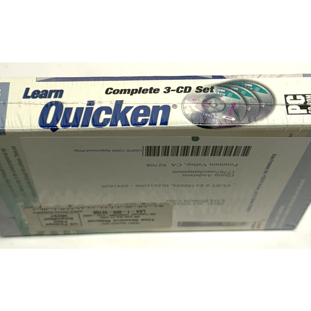 Vintage FACTORY SEALED Video Professor Learn Quicken PC Software