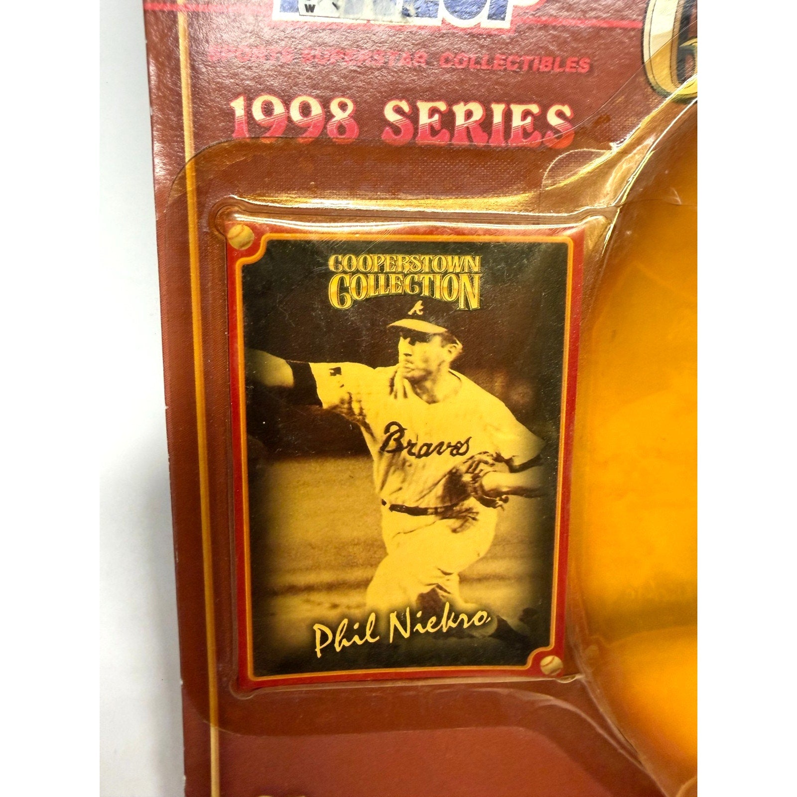 Vintage Phil Niekro SIGNED 1998 Cooperstown Collection Starting Line-Up HOF