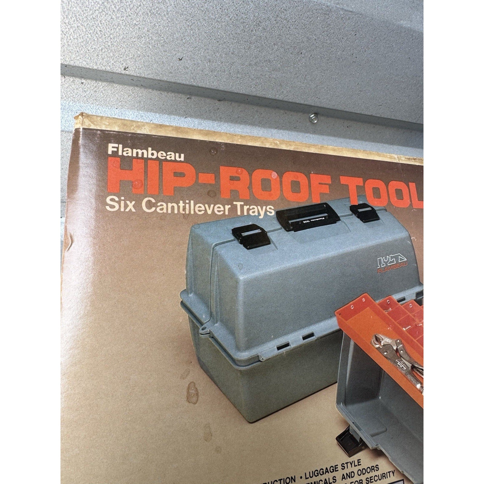 VINTAGE 1983 FACTORY SEALED Flambeau 6 Tray Hip Roof Tool Box