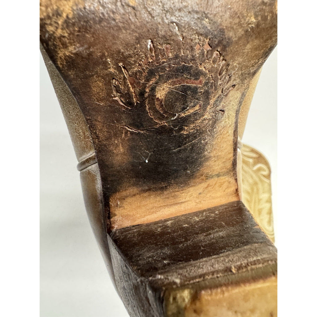 VTG Charlie 1 Horse by Lucchese Western Boots 4565 7 1/2 B Calf Leather Brazil