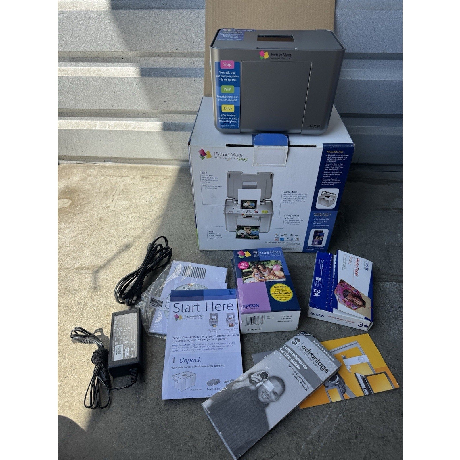 VINTAGE 2004 NOS Epson PictureMate PM 240 Photo Printer Portable Dash