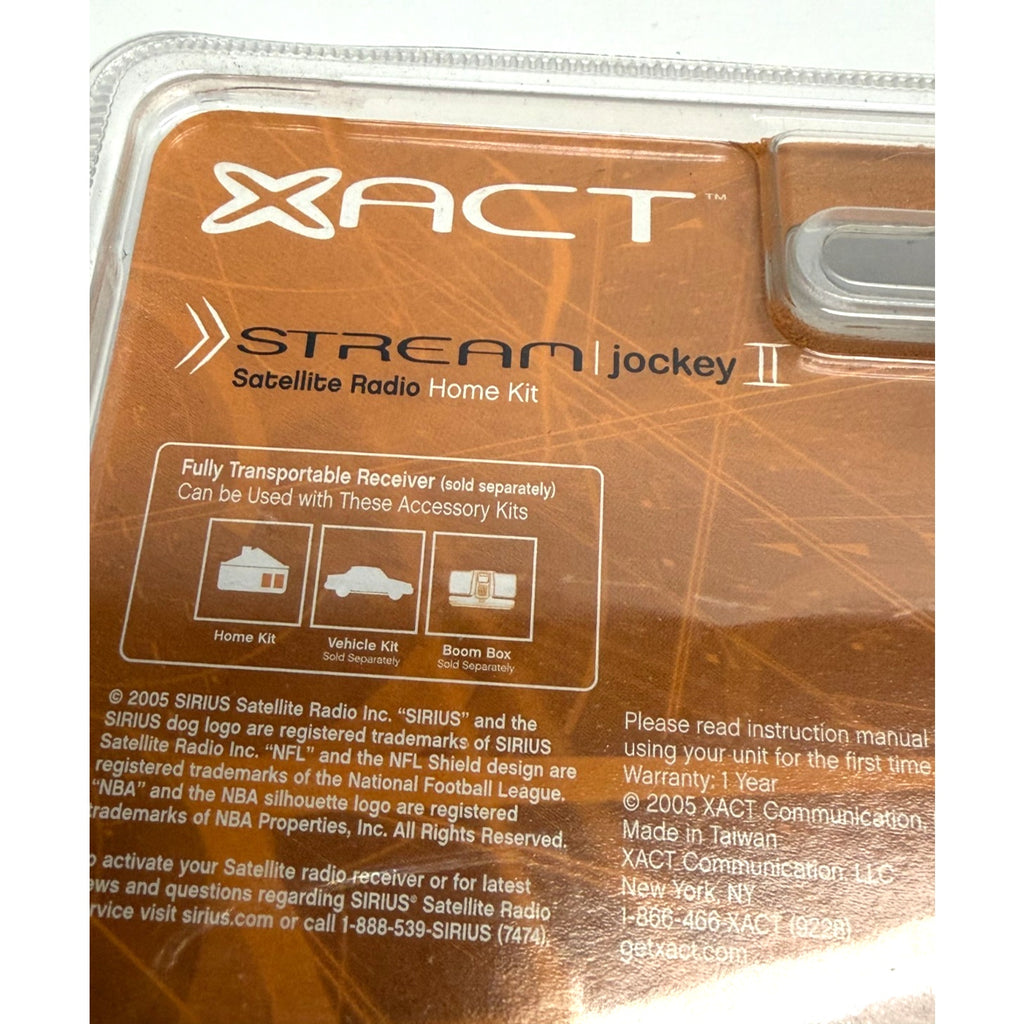 Vintage SEALED Sirius Satellite XACT Stream Jockey II Home Kit (model XS032)