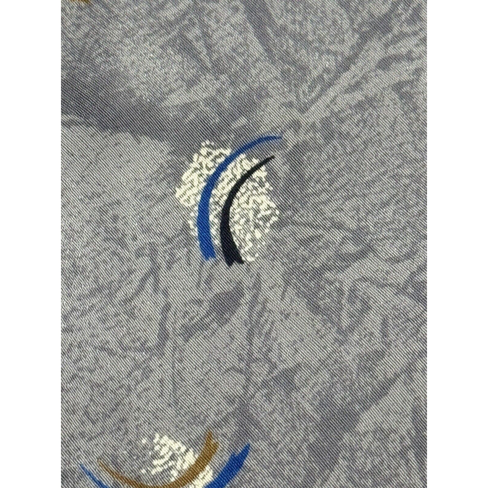 Vintage Valentino 100% Silk Tie # 4151 Gray Marble Made in Italy