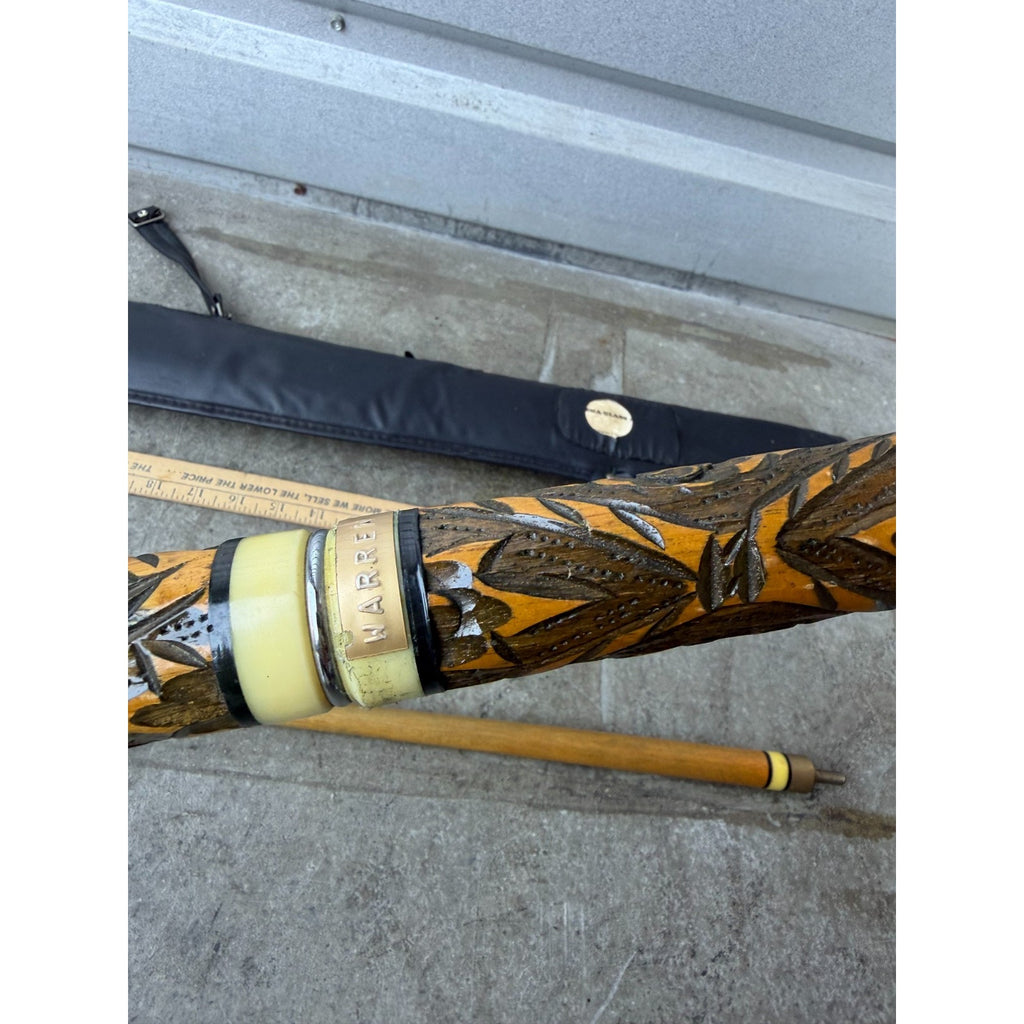 Vintage Blue Diamond Cue 2 Piece Pool Stick With Case