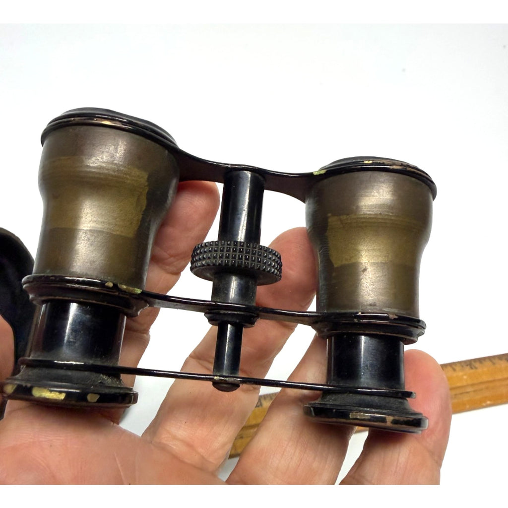 Vintage Antique Chevalier Paris Opera Glasses French Brass Binoculars Theater