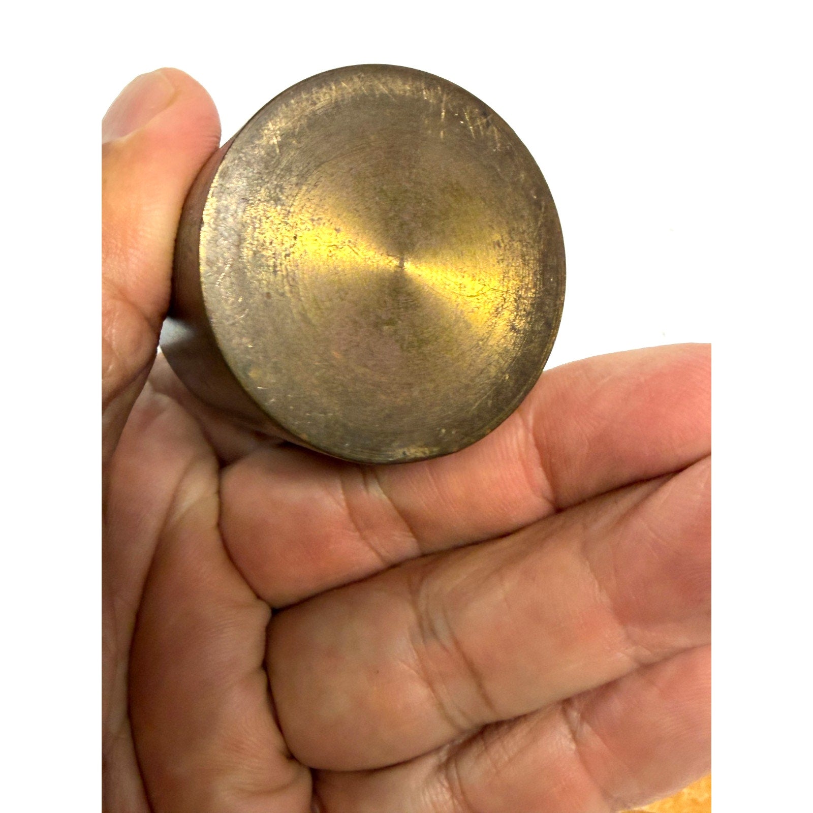 Vintage Antique Brass 1 Lb Scale Weight 1 Pound Balance Apothecary Knob