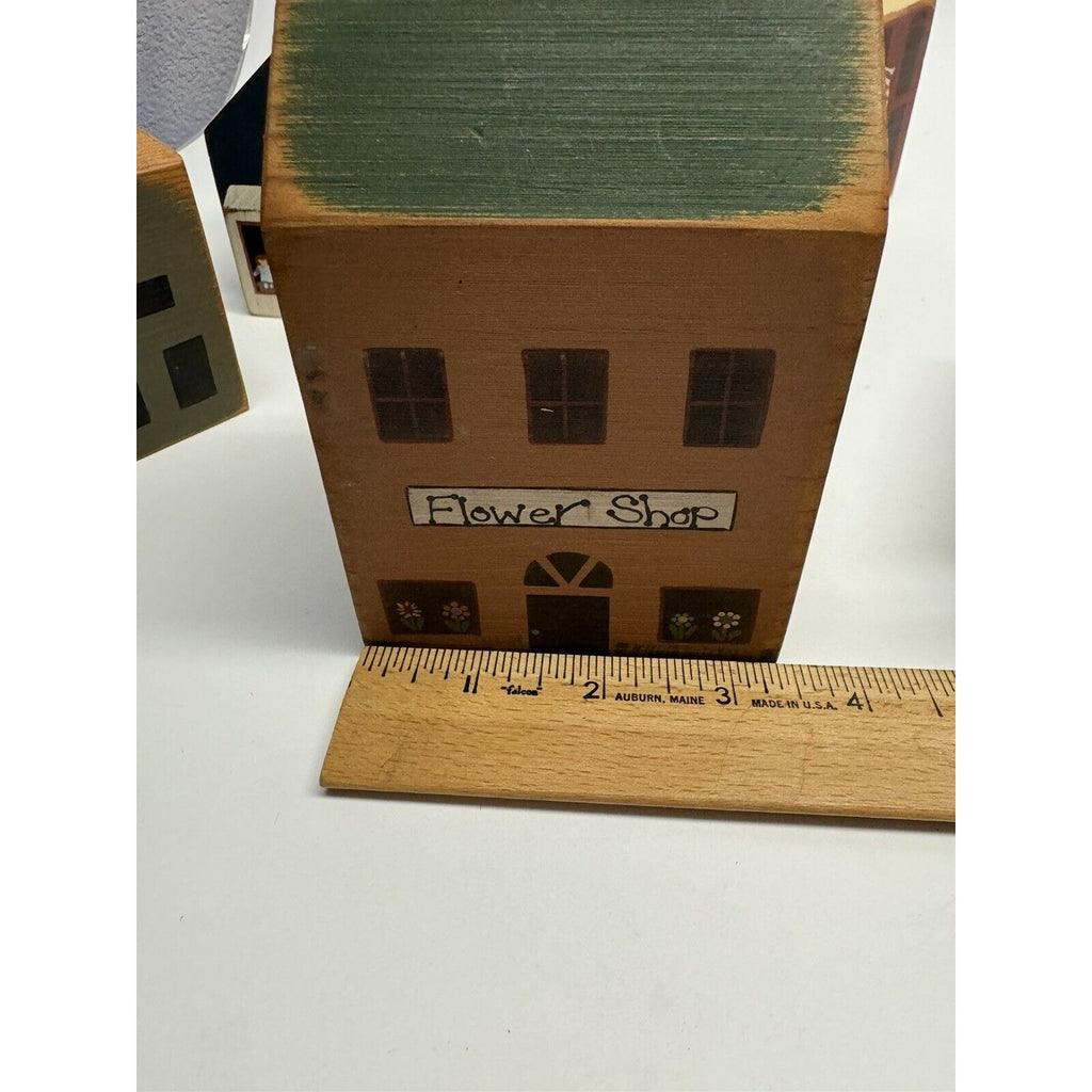 VINTAGE Lot of 5 1960's Tiny Doll House Wood Block Set