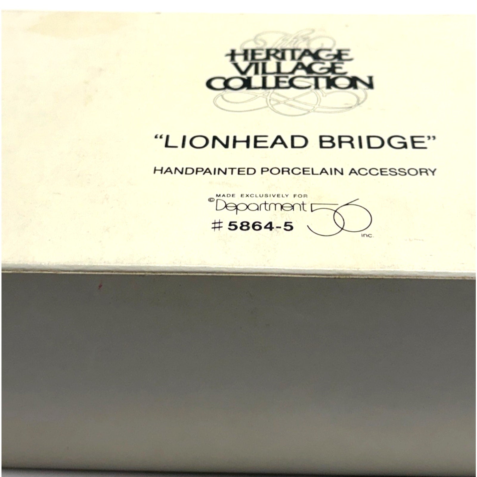 Vintage Dept.56 Heritage Village Lionhead Bridge #5864-5