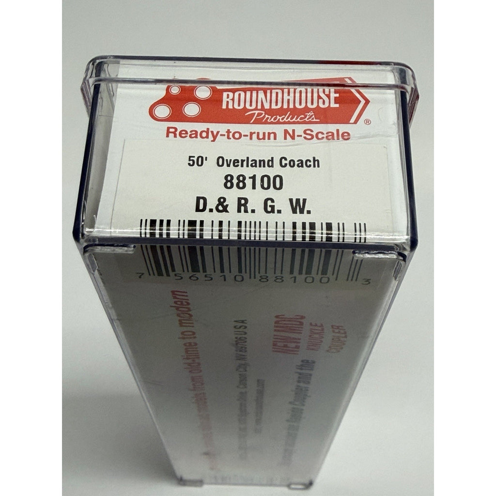 Vintage NOS N Roundhouse 88100 50' Overland D&RGW Passenger Coach #322