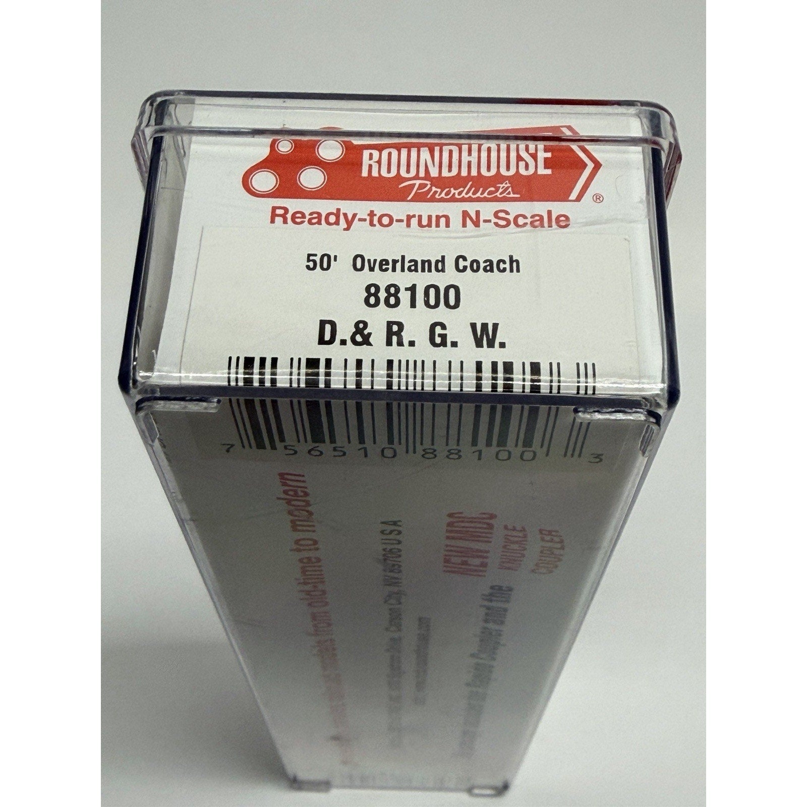 Vintage NOS N Roundhouse 88100 50' Overland D&RGW Passenger Coach #322