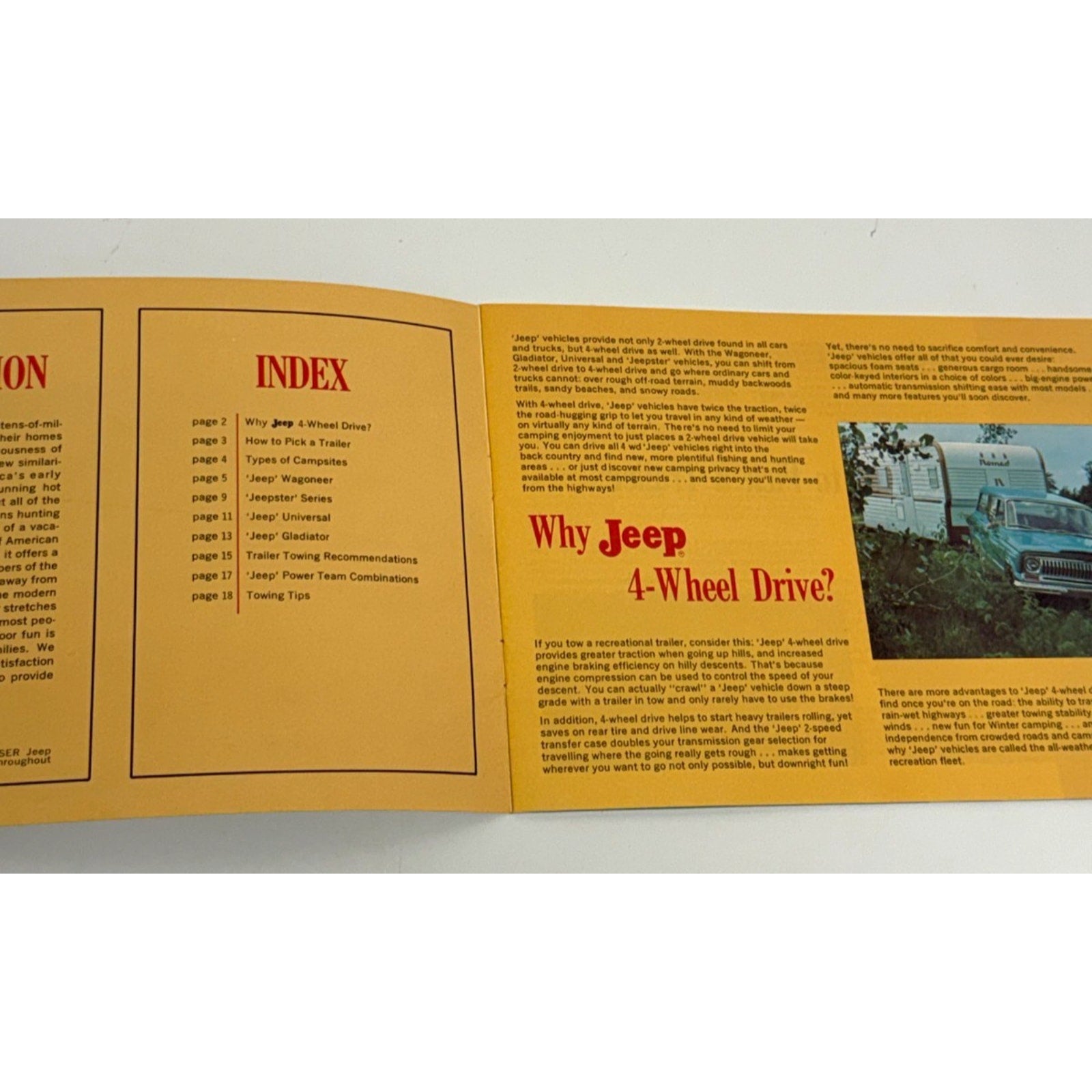 Vtg Original 1967 1968 Jeep Recreation Fleet Sales Brochure 67 68 Wagoneer