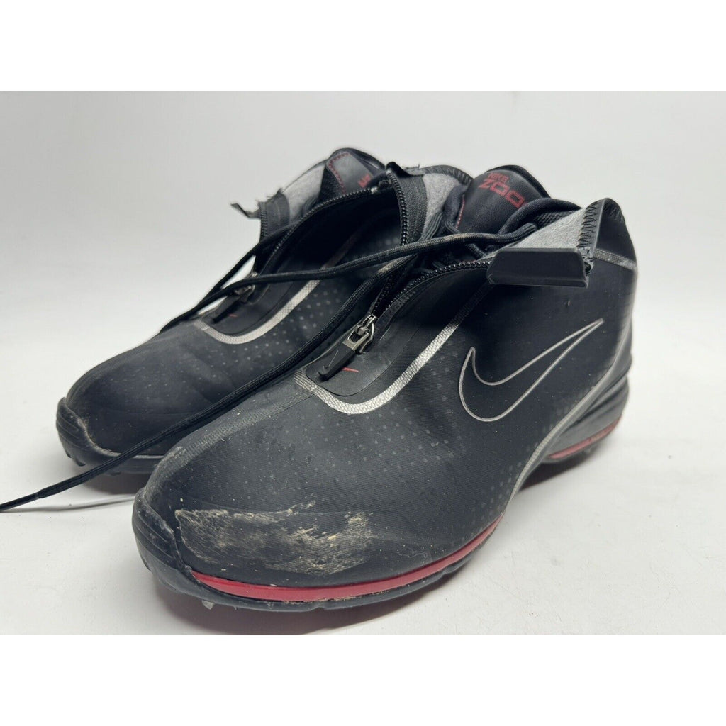 Nike Zoom Brandon Mens Sz 7.5 Black Golf Shoes Lace Zip Closure 379208-006