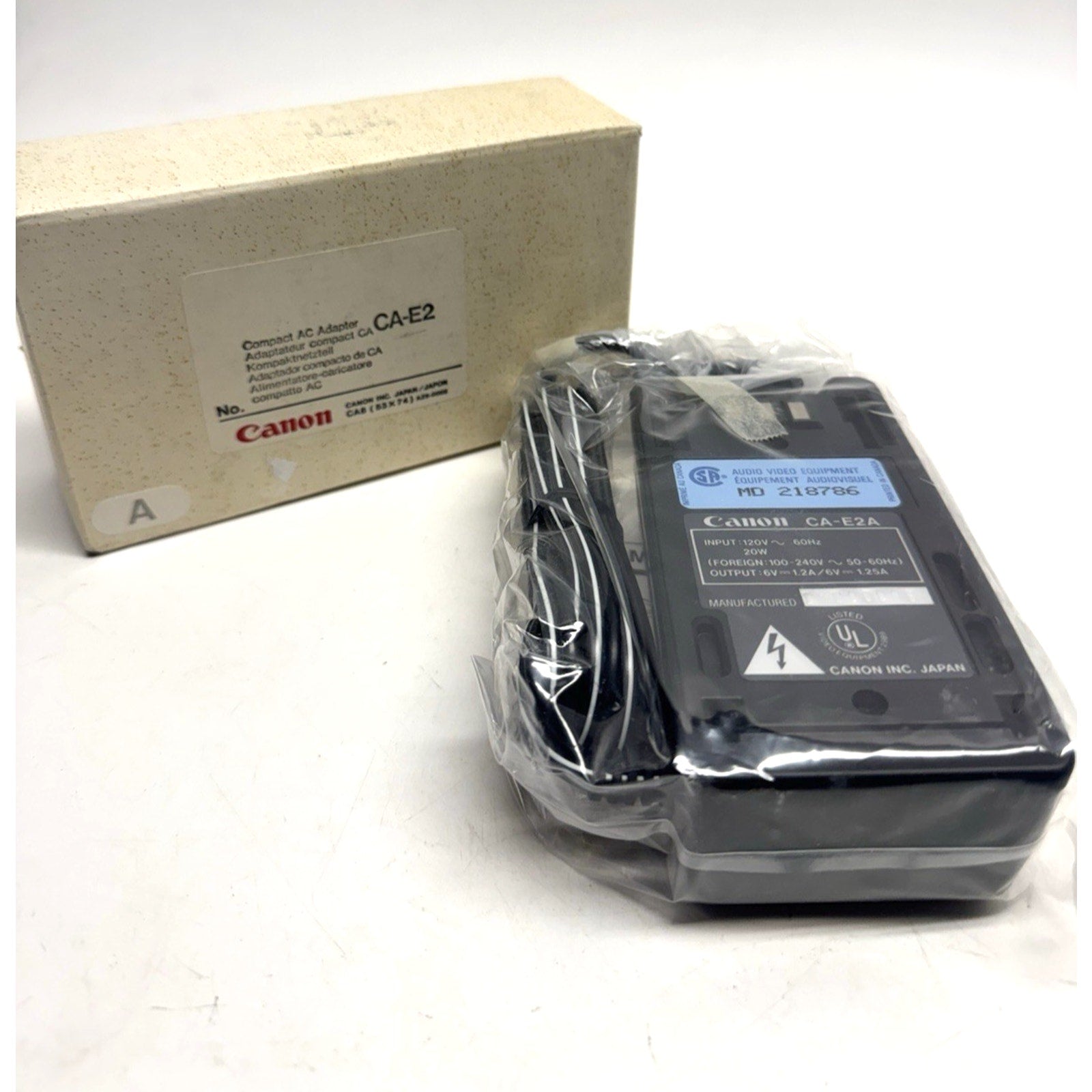 VINTAGE SEALED NEW CANON compact power Adaptor CA-E2A Made in Japan