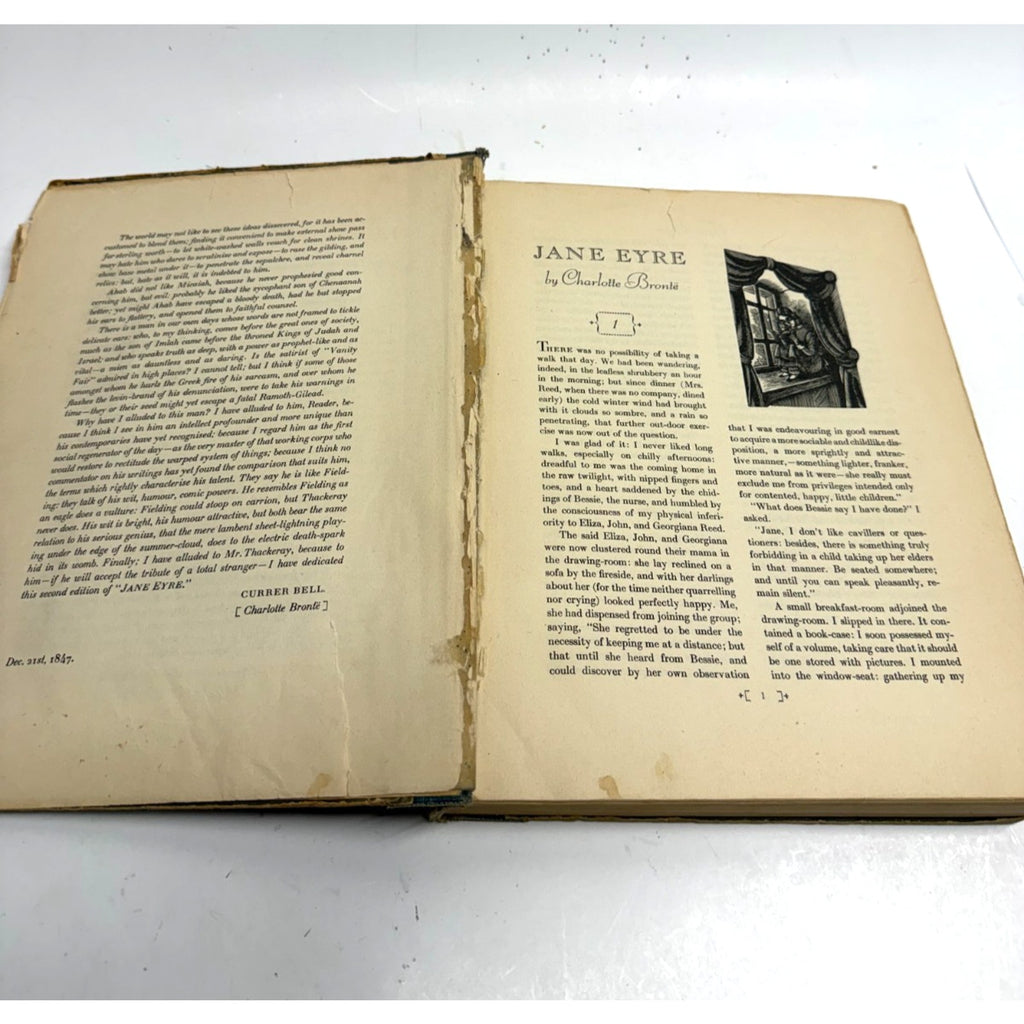 Vtg Jane Eyre-Charlotte Bronte 1943 Random House Edition Eichenberg Engravings