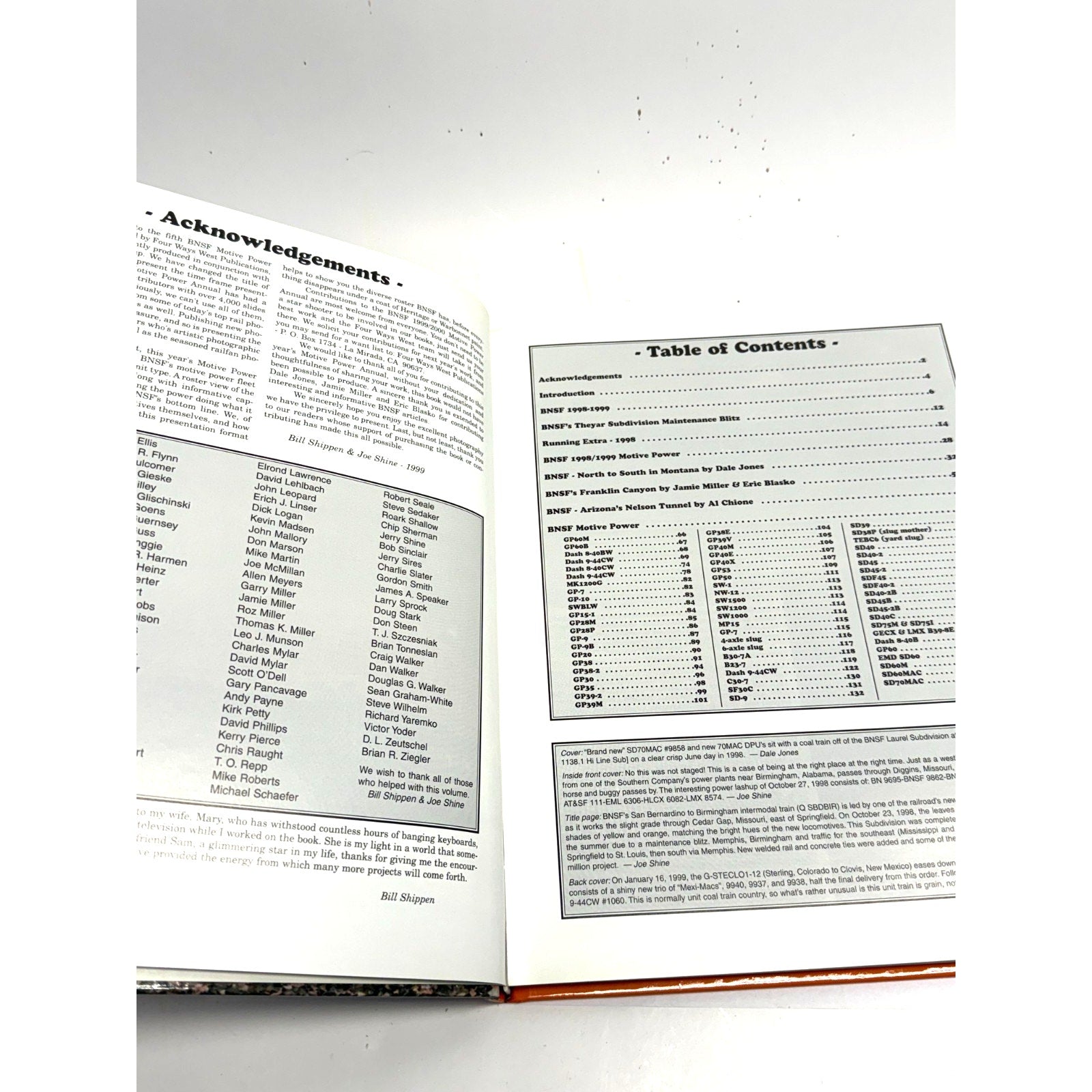 VTG Burlington Northern Santa Fe 1998/1999 Motive Power Annual by Shippen&Shine