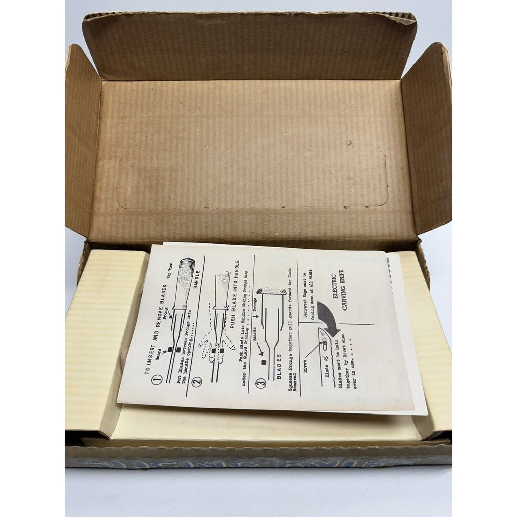 Vintage NOS Electric Slicing Carving Knife Dry-Harbor Chef Mate 7001