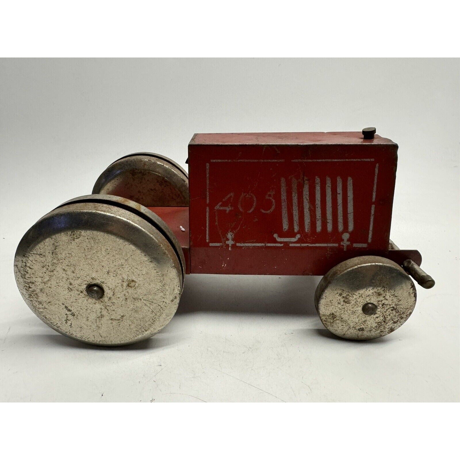 Vintage 1930 Gong Bell Toys - Bell Town Tractor #405 Tin Toy