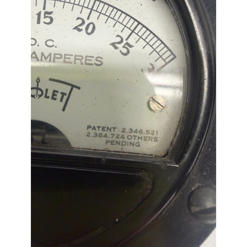 Vintage Triplett Model 321-T DC Microamperes Meter Round Bakelite Panel Gauge