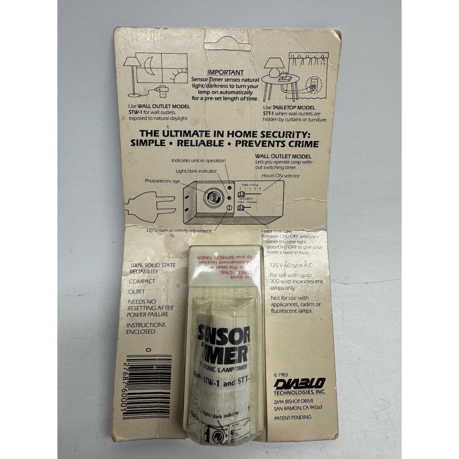 Vintage FACTORY SEALED Diablo Technologies Solid State Sensor Timer STW1