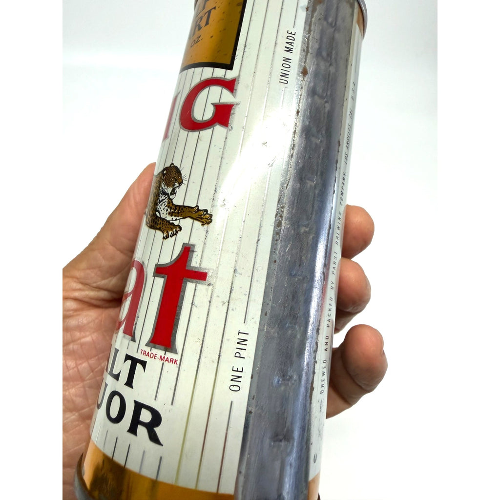 Vintage 1969 BIG CAT MALT LIQUOR STEEL PULL TAB BEER CAN PABST
