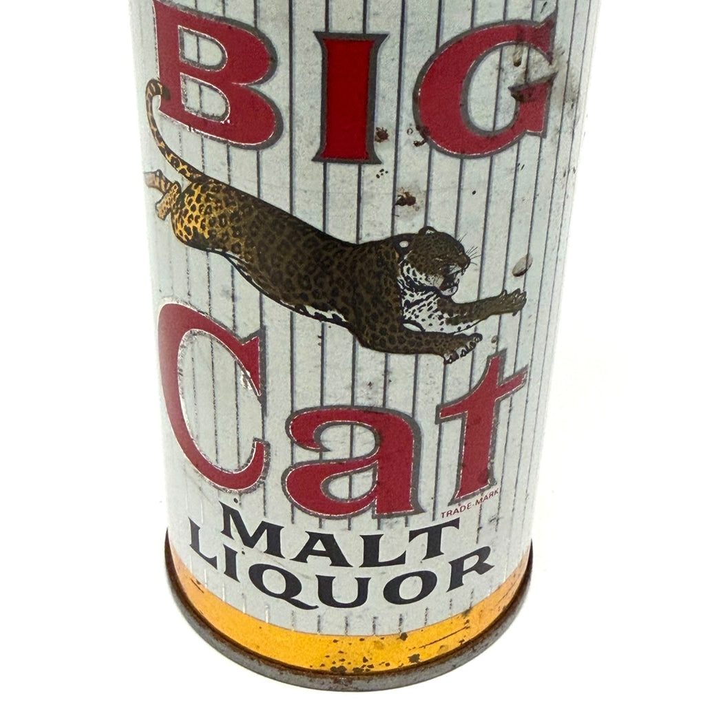 Vintage 1969 BIG CAT MALT LIQUOR STEEL PULL TAB BEER CAN PABST