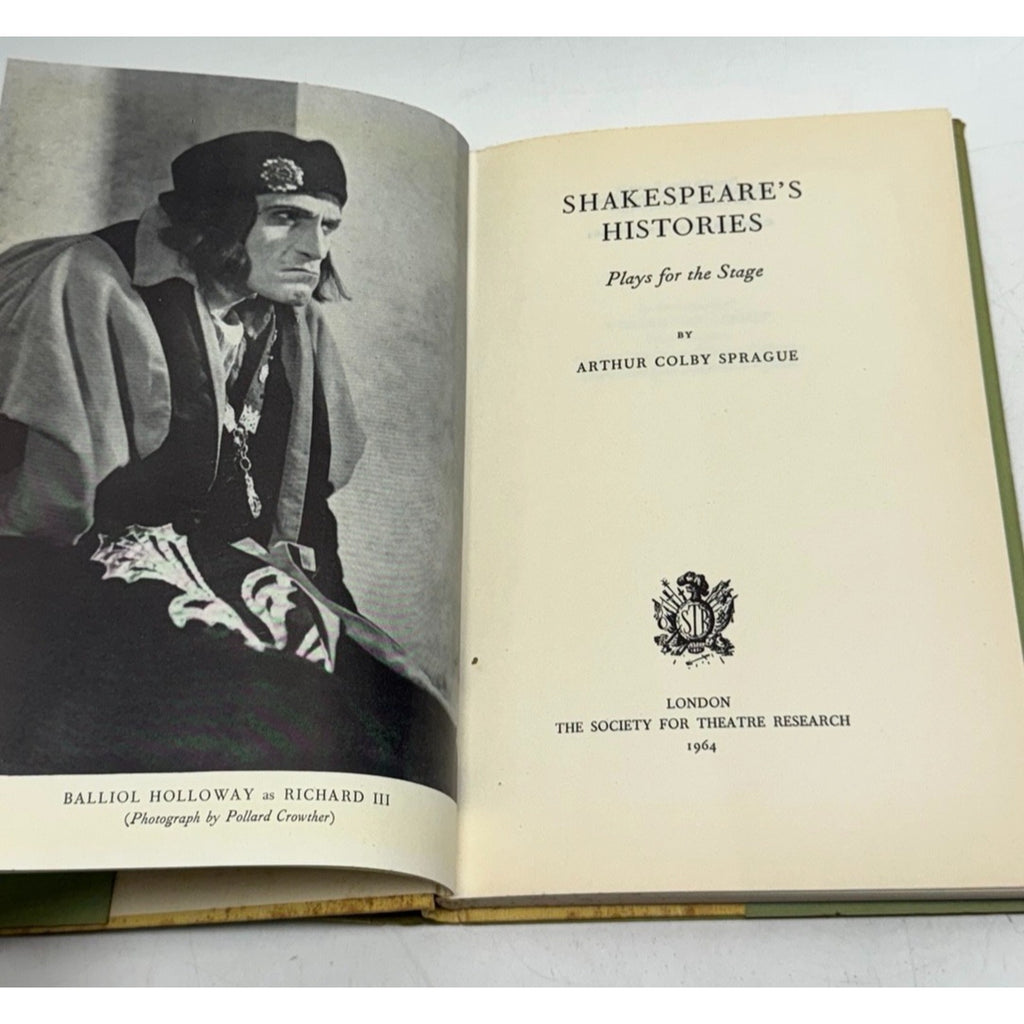 Vintage Shakespeare's Histories (Arthur Colby Sprague - 1964)