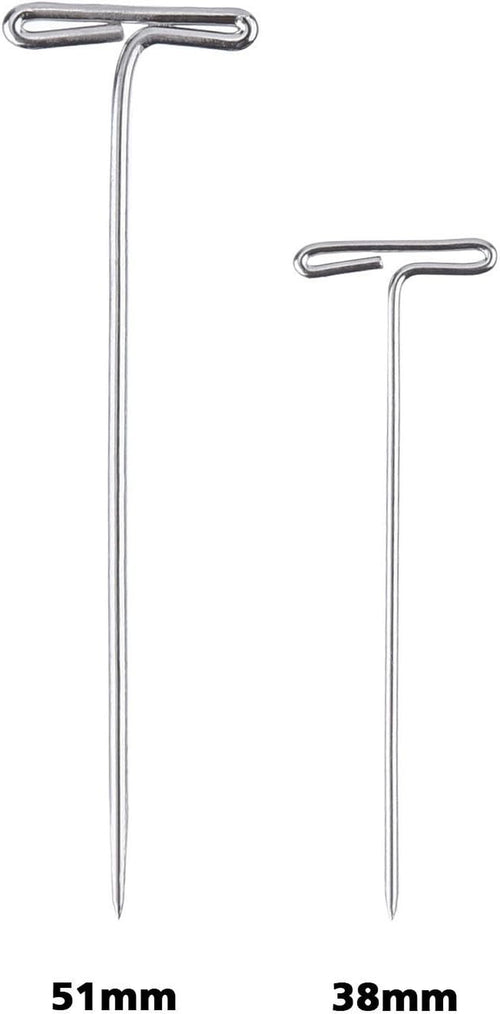 150 Pieces Steel T-Pins for Blocking Knitting, Modelling and Crafts(2 Inch, 1-1/2 Inch)