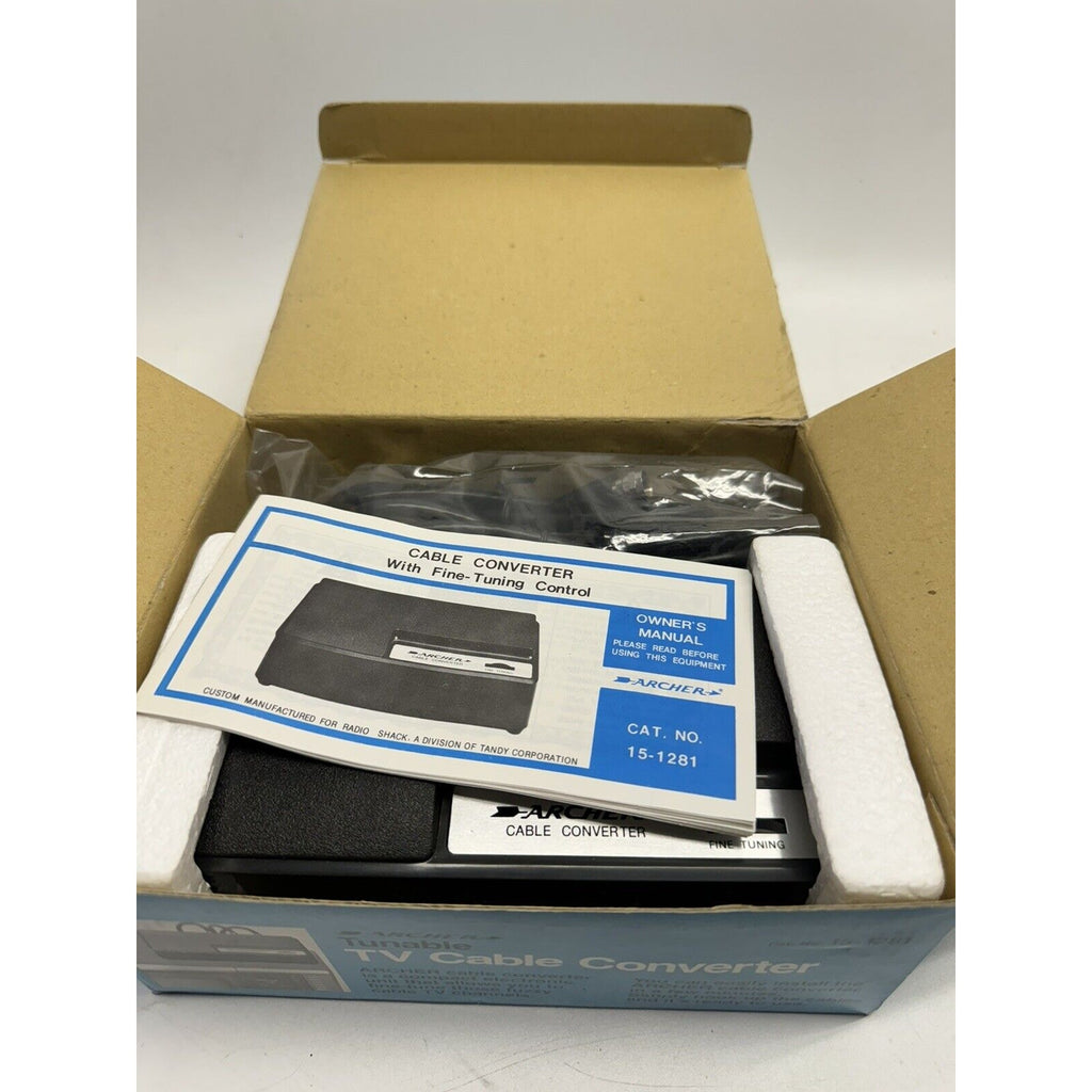 VINTAGE SEALED NEW Archer Tunable TV Cable Converter #15-1281 Radio Shack