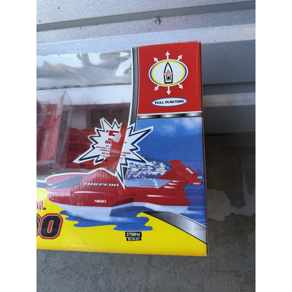 Vintage SEALED NEW Styrofoam NIKKO Torpedo Hydroplane RC Racing Boat 49MHz