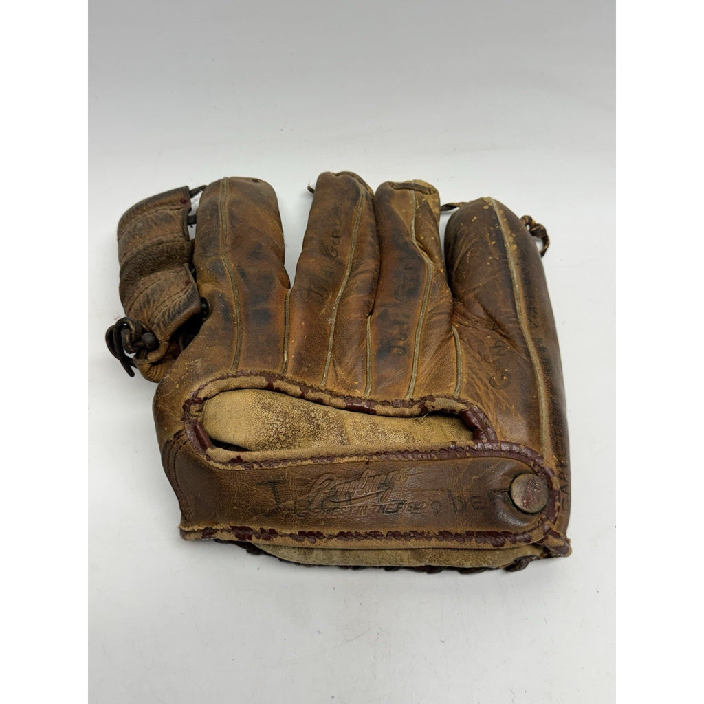 VINTAGE 1940's Rawlings G350 Kirby "Hig" Higbe Floating Heel Leather Glove LH