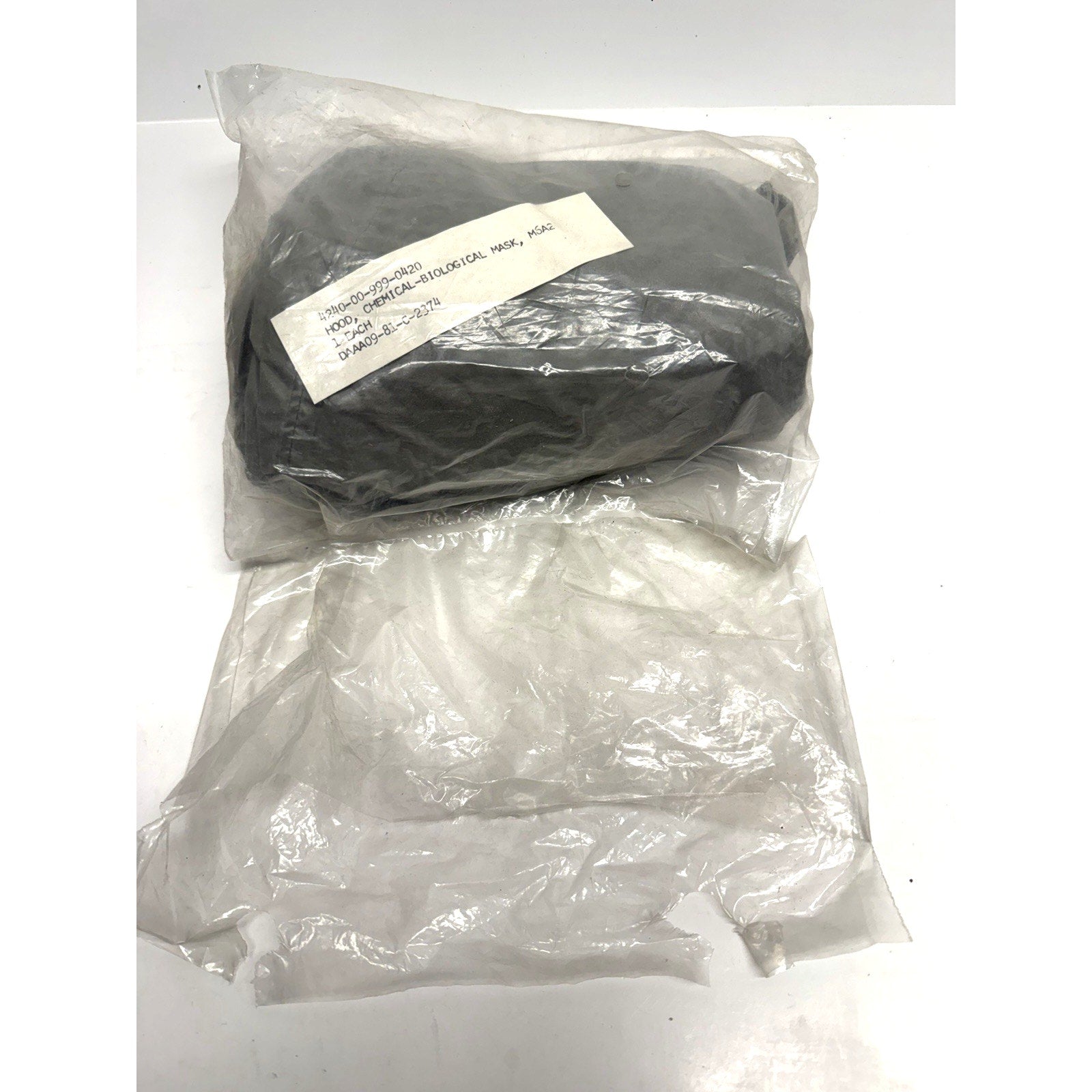 Vintage NEW SEALED Military Chemical Biological Mask Hood 4240-00-999-0420 M6A2