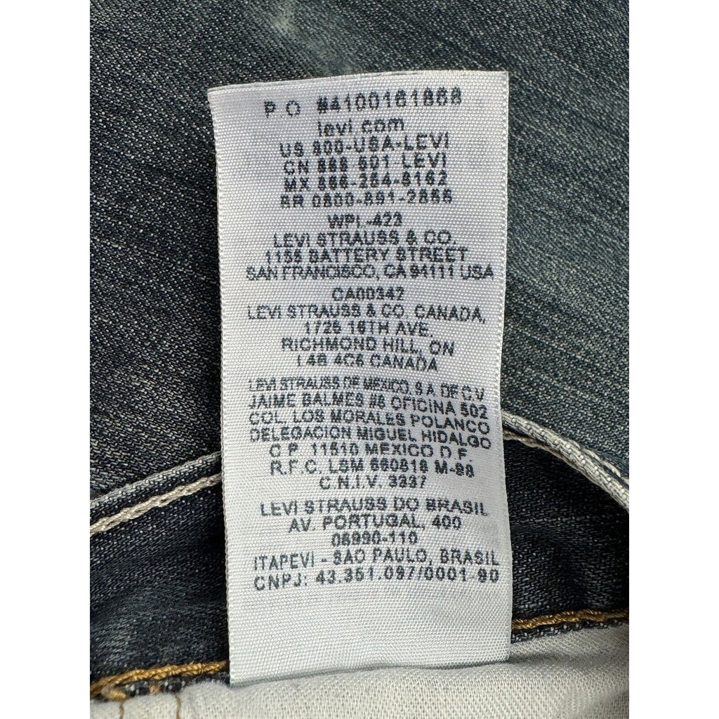 Levis 501 xx Mens 28x30 Dark Blue Denim Straight Button Fly Made In Egypt