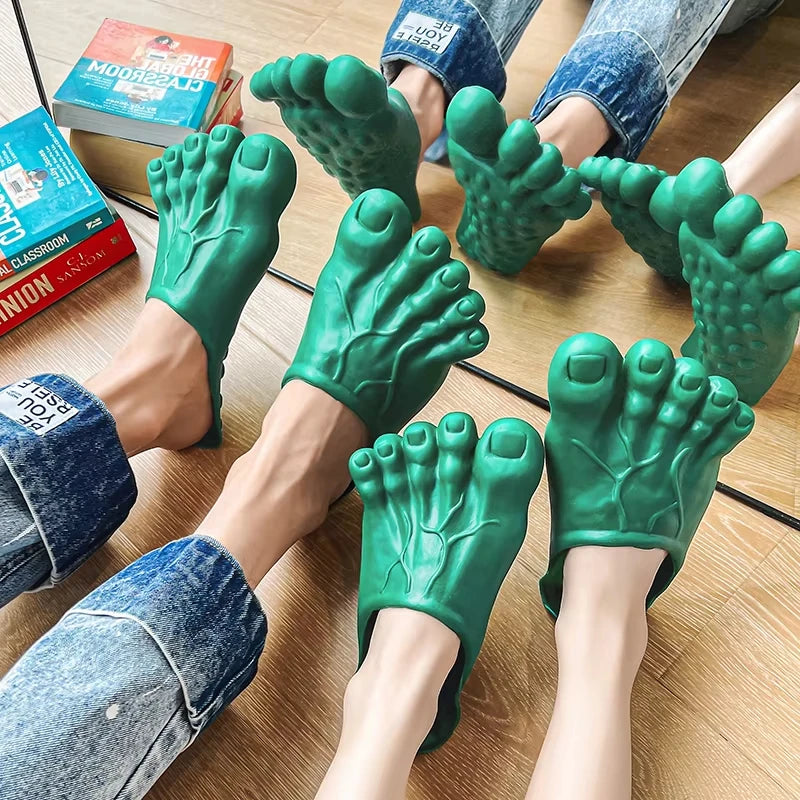 Step Into Fun with Our Hilarious Big Foot Slippers for Men and Women - Perfect for Pranks and Cozy Bathroom Wear!