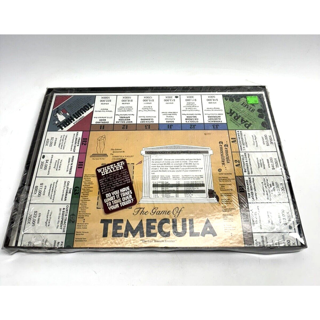 VINTAGE SEALED NEW The Board Game of TEMECULA Wheeler Dealer Monopoly