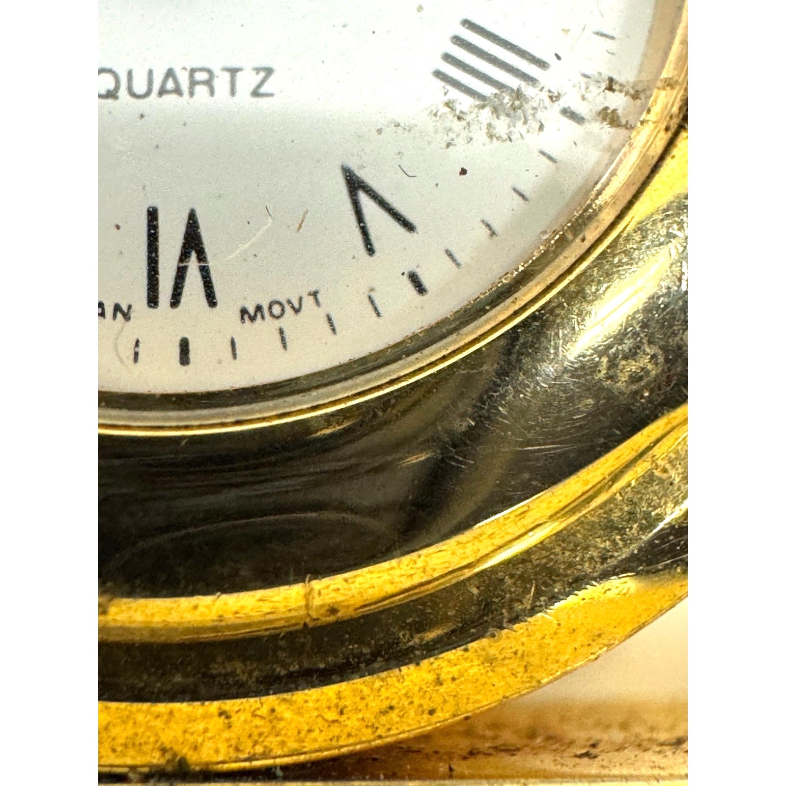Vintage Cenere Miniature Brass Clock
