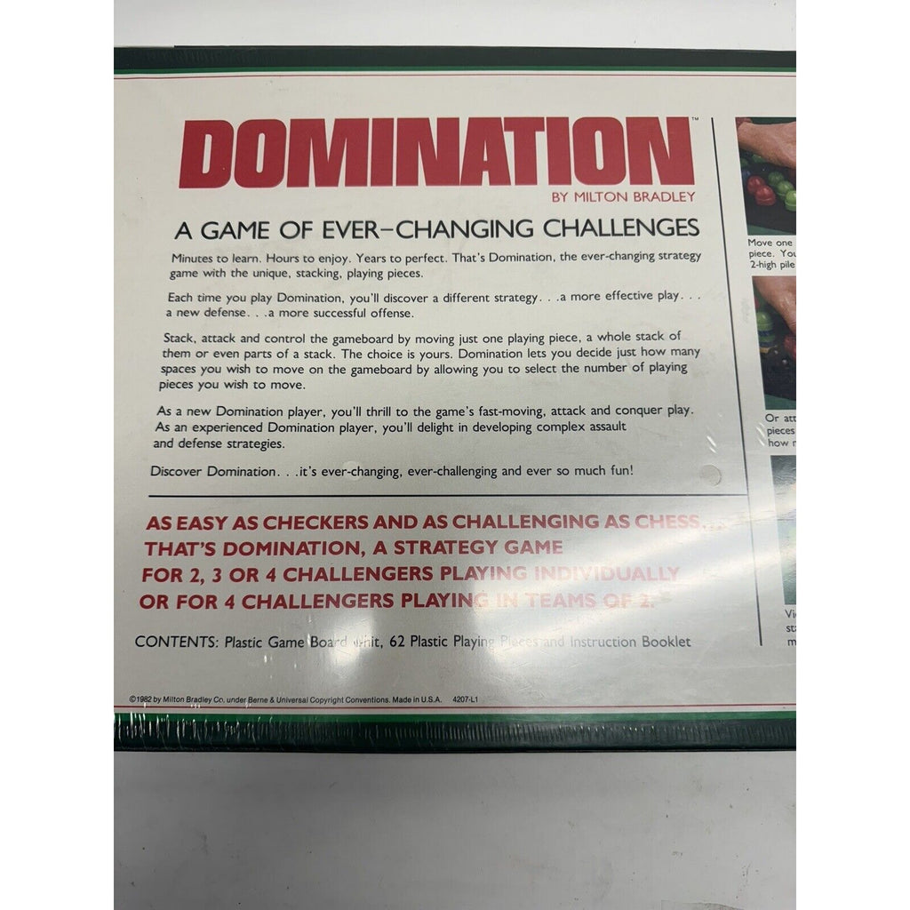 VINTAGE FACTORY SEALED RARE DOMINATION BOARD GAME MILTON BRADLEY MB '80s 4207