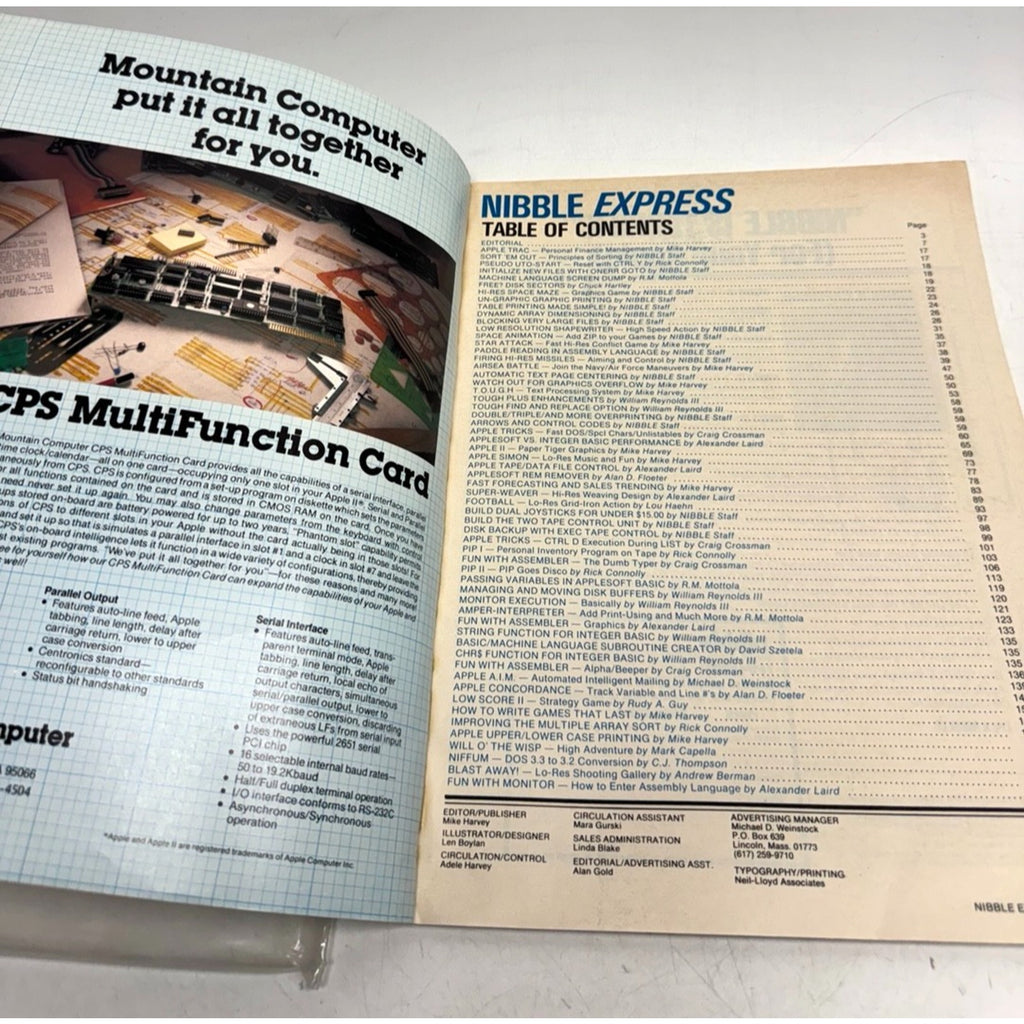 VTG Nibble Express VolumeI 1 Softcover Book Apple Mac Computer Programs