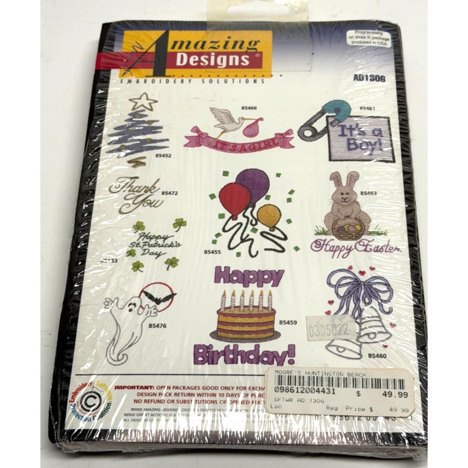 Vintage NEW Amazing Designs Floppy Disk AD1306
