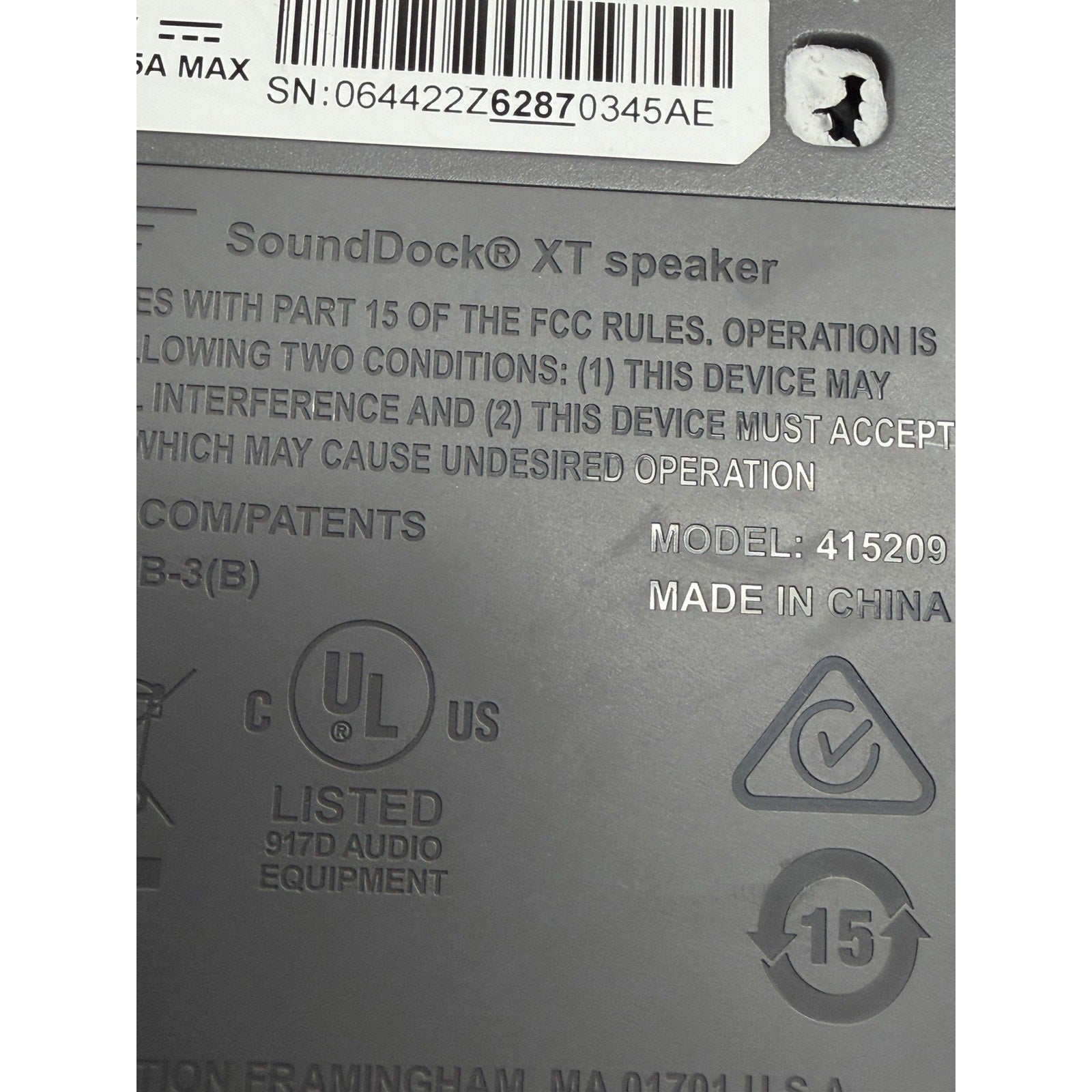 VINTAGE Bose SoundDock XT Speaker Music System White/Gray 415209 UNTESTED