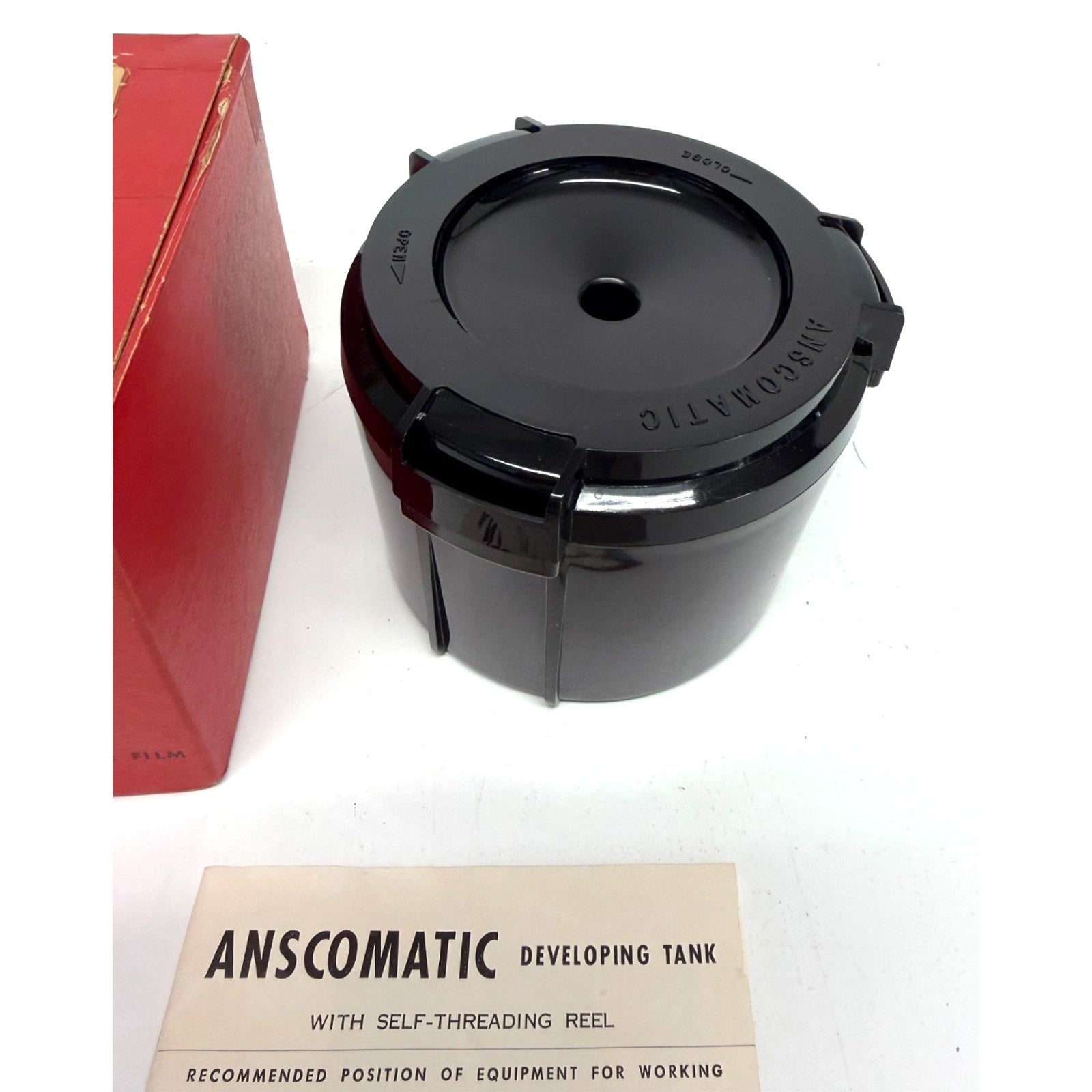 Vintage Ansco Film Developing Tank and Reel 16 oz Adjustable from 35mm