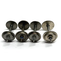 Vintage Lot of 4 G scale metal axle, metal wheel, solid discs, all black
