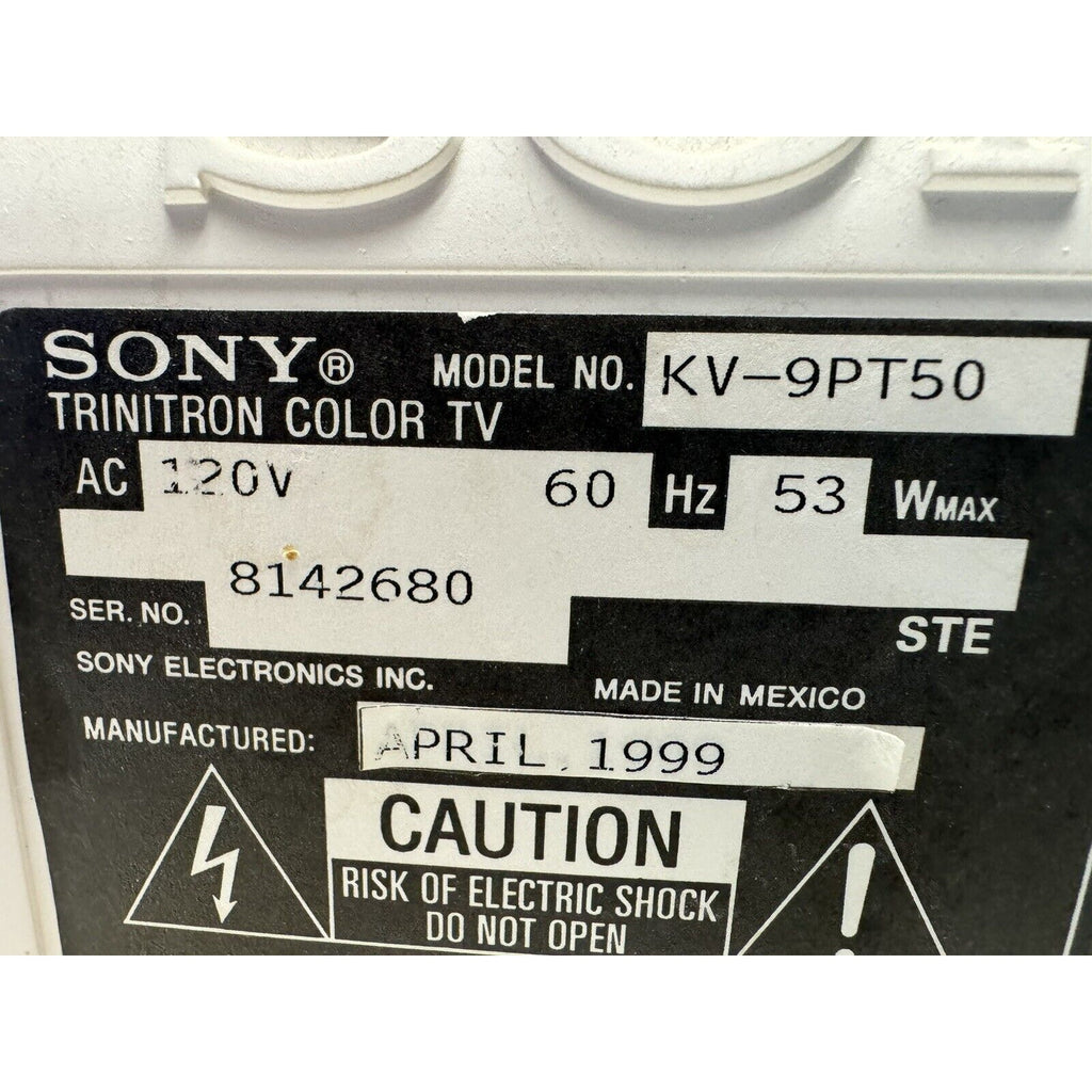 Vintage Sony Trinitron KV-9PT50 9" CRT Television TV Gaming : MINOR DAMAGE