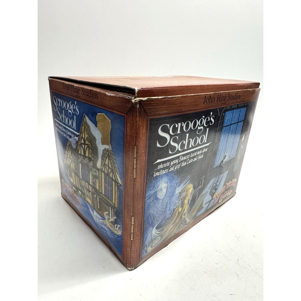 VINTAGE 1992 David Winter Cottages Scrooge's School John Hine Studios Christmas
